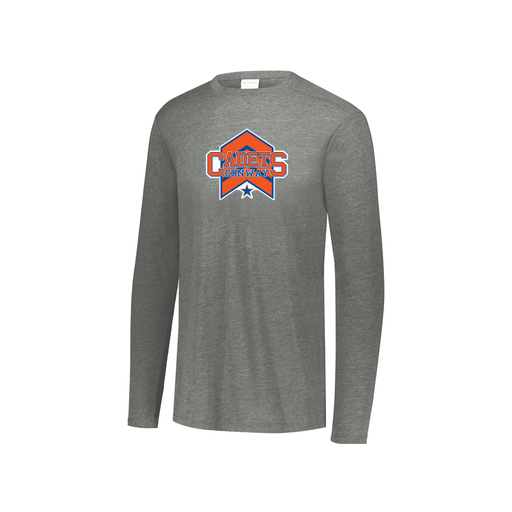 [FTLCUBGY-YS-LOGO1] Decker Youth Tri-Blend T-Shirt - Long Sleeve (Youth S, Gray, Logo 1)