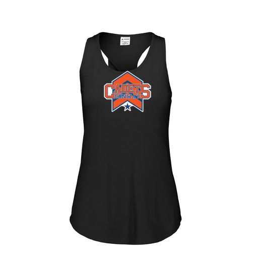 [FT0TUBBK-FAS-LOGO1] Ladies Tri Blend Tank Top (Female Adult S, Black, Logo 1)