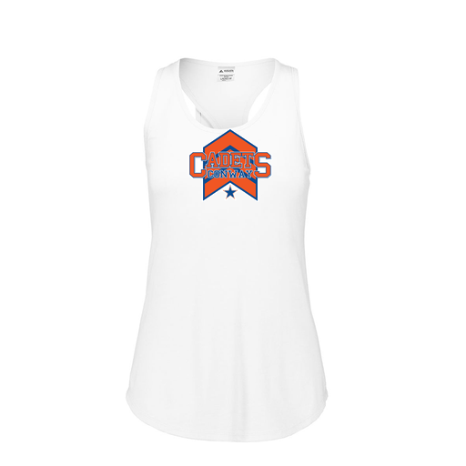 [FT0TUBWH-FAS-LOGO1] Ladies Tri Blend Tank Top (Female Adult S, White, Logo 1)