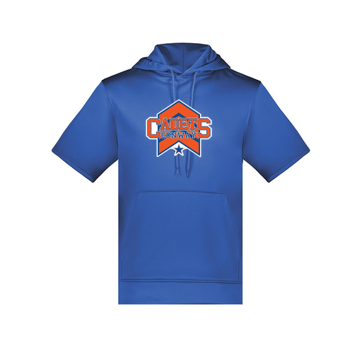 [6871.060.S-LOGO1] Men's Dri Fit Short Sleeve Hoodie (Adult S, Royal, Logo 1)