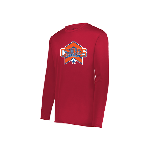 [222822.083.XS-LOGO1] Men's LS Smooth Sport Shirt (Adult XS, Red, Logo 1)