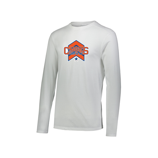 [FTLCUBWH-AXS-LOGO1] Decker Men's Tri-Blend T-Shirt - Long Sleeve (Adult XS, White, Logo 1)
