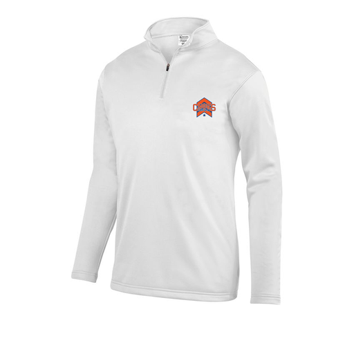 [DFW-FFQZ-WHT-AS-LOGO1] Men's FlexFleece 1/4 Zip (Adult S, White, Logo 1)