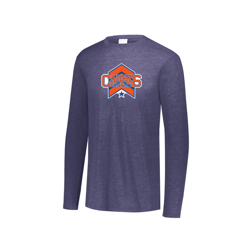 [FTLCUBNV-YS-LOGO1] Youth LS Ultra-blend T-Shirt (Youth S, Navy, Logo 1)