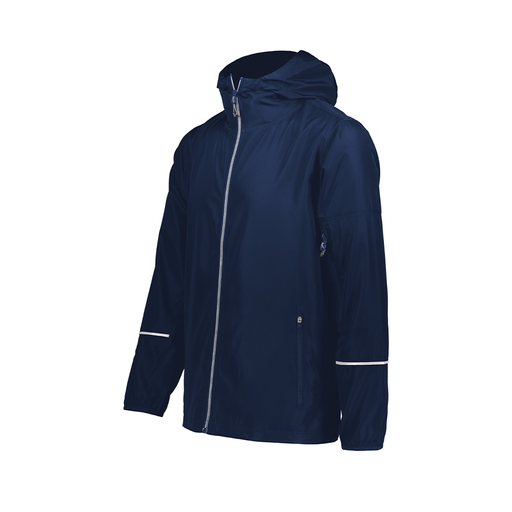 [229582-NVY-AXS-LOGO4] Men's Packable Full Zip Jacket (Adult XS, Navy, Logo 4)