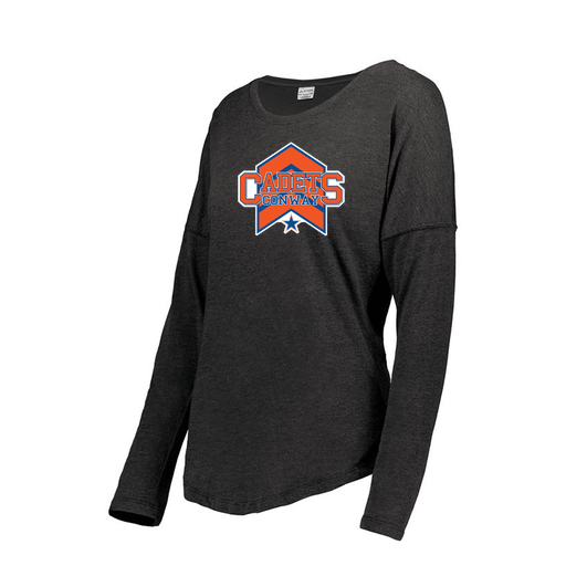[FTLCUBBK-FAXS-LOGO1] Ladies LS Ultra-blend T-Shirt (Female Adult XS, Black, Logo 1)